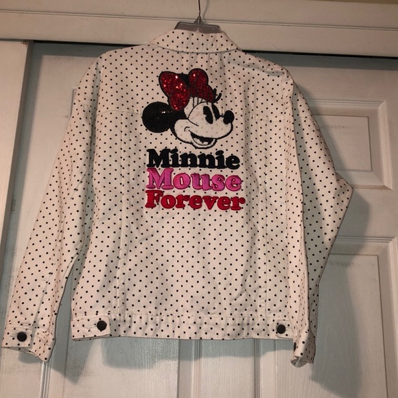Disney Minnie Mouse Forever denim jacket NWT - Picture 2 of 8